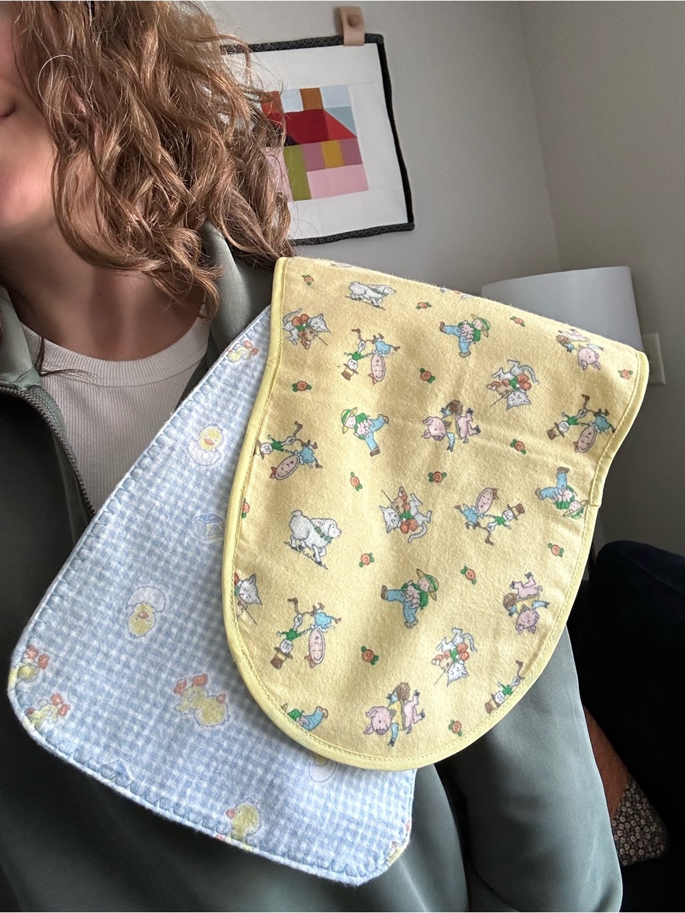 Handmade Humpty Dumpty/Duck Burp Cloth Set